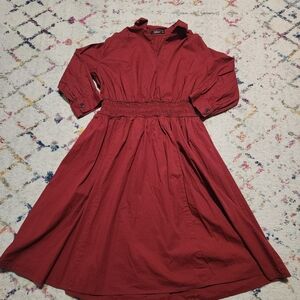 EShakti Midi Red Women's Dress